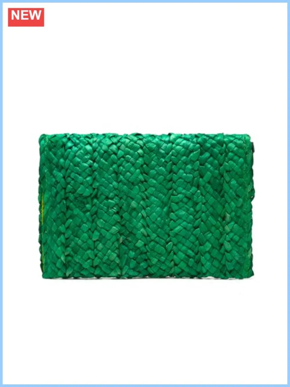 Women's Handwoven Straw Clutch Evening Bag Woven Envelope Purse Beach